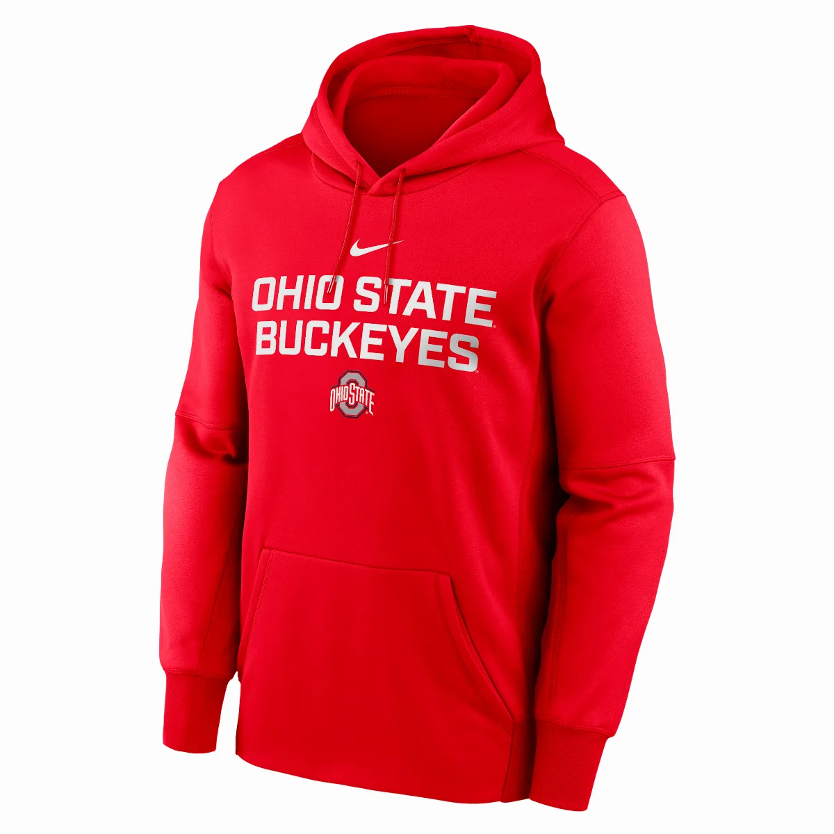 Ohio State Team Stacked Therma College Pullover Hoodie by Nike