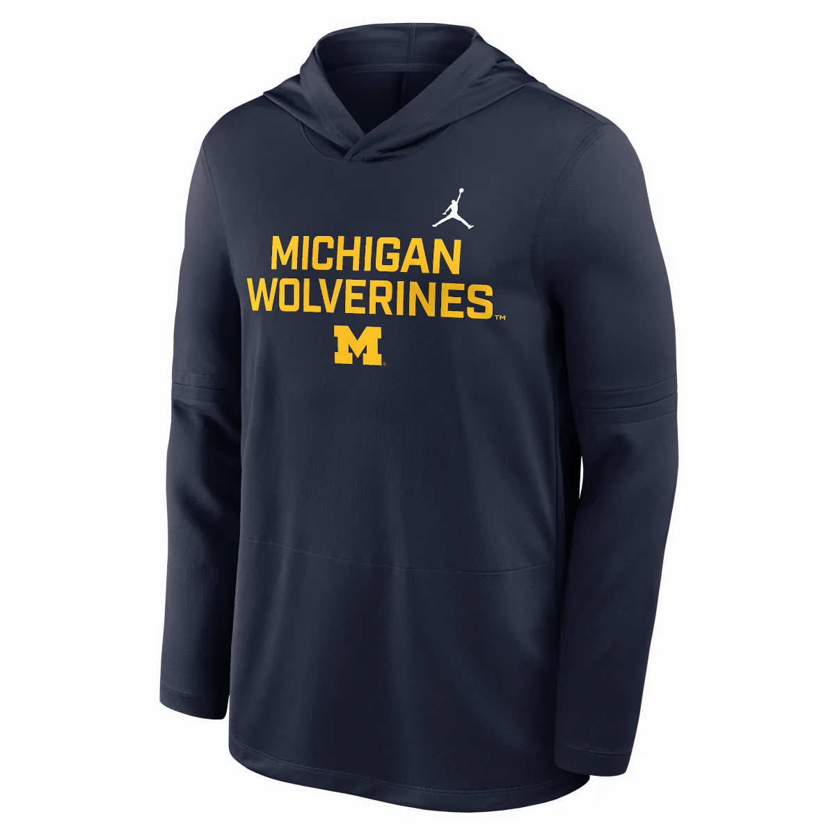 Michigan Sideline Jordan Brand Dri-FIT College Long-Sleeve Hooded Top by Jordan