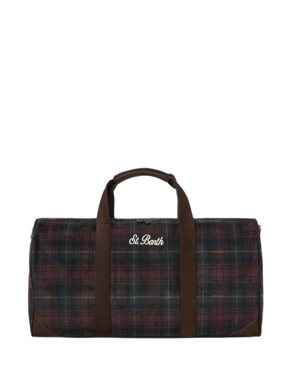 Jetleg Wool-Blend Duffle Bag with Tartan Pattern and Faux-Leather Trims by MC2 Saint Barth