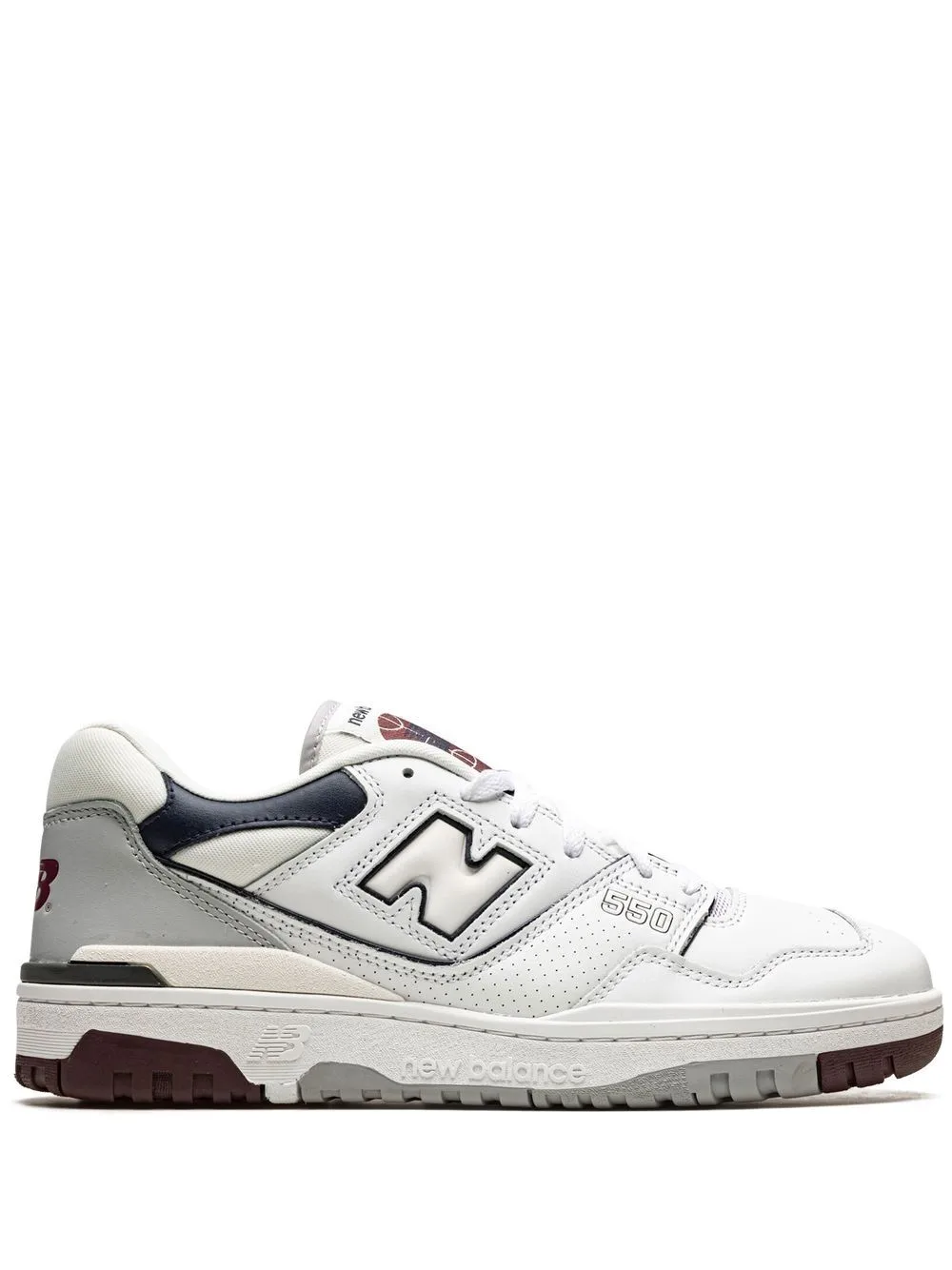 550 White/Indigo/Burgundy Sneakers by New Balance