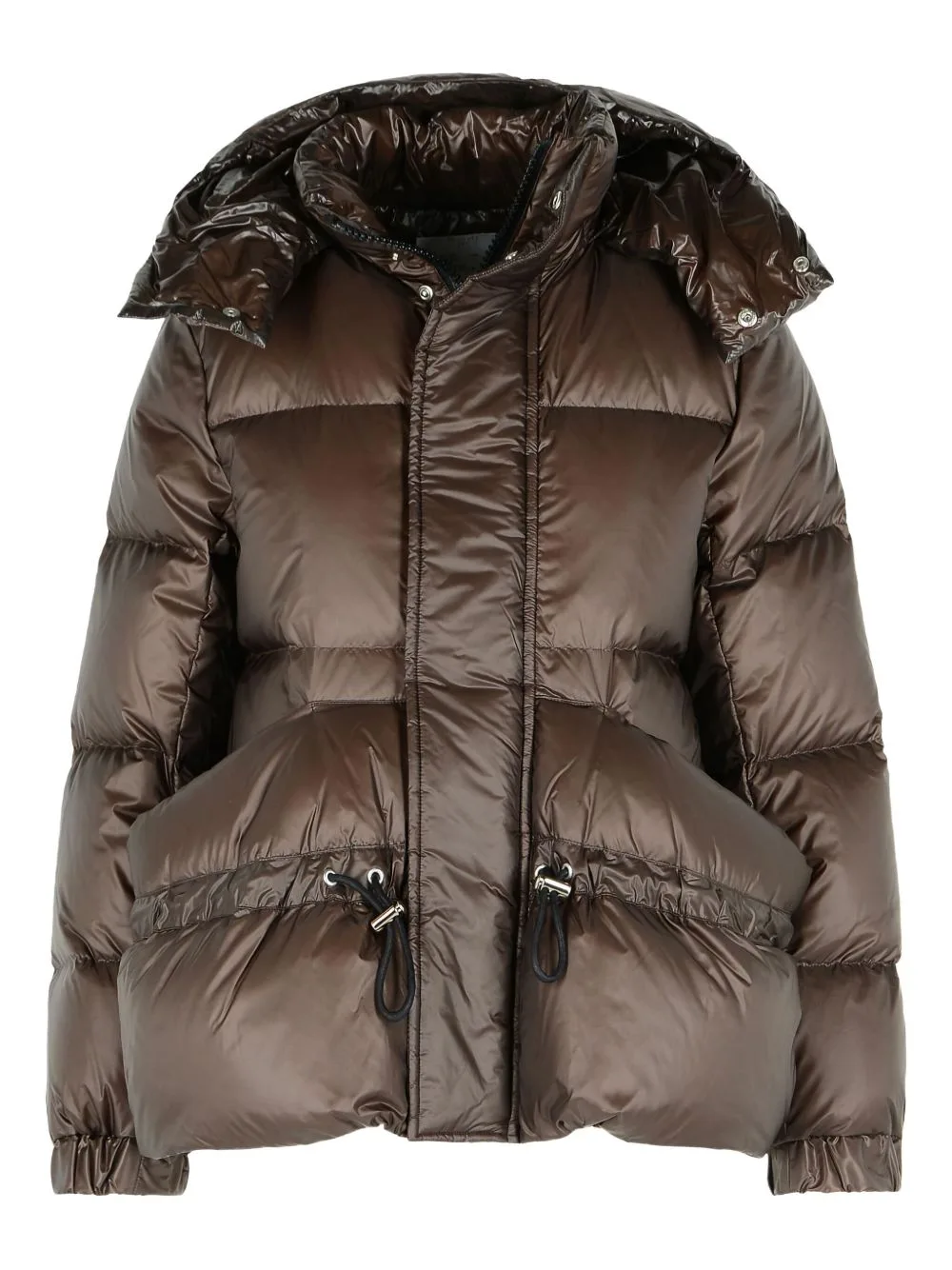 Removable-Hood Quilted Down Jacket by sacai