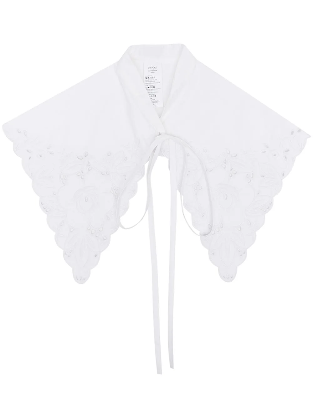 Embroidered Poplin Collar by Patou