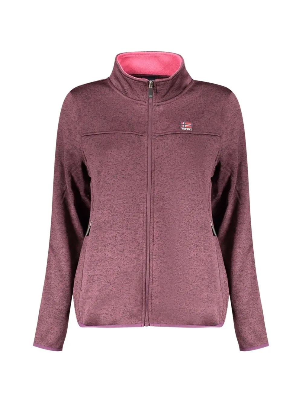 Marl-Effect Zip-Up Sweatshirt by Norwegian Rain