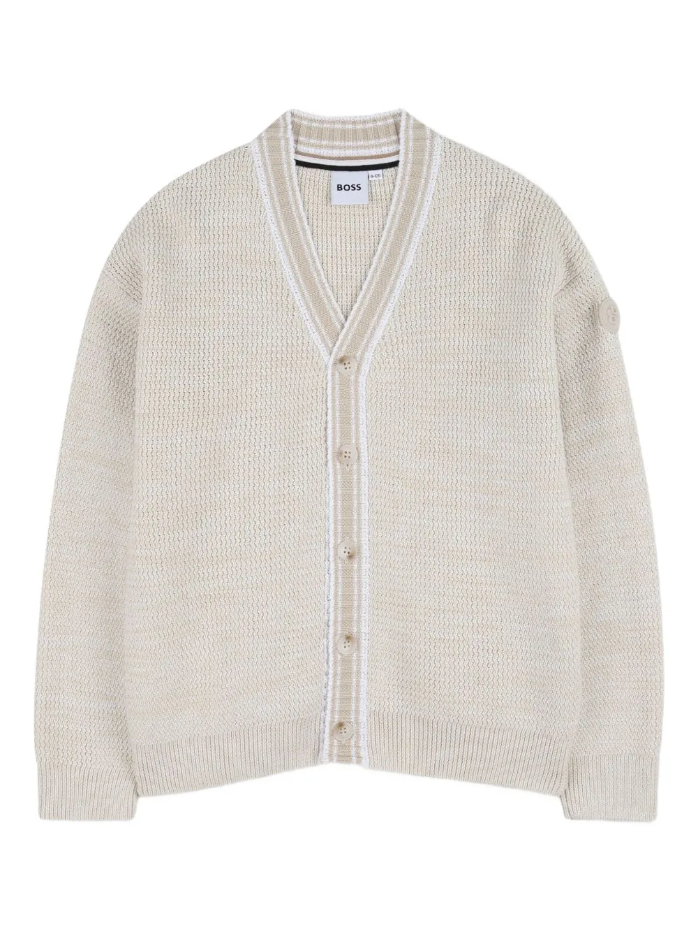 Button Stripe Cardigan by BOSS Kidswear