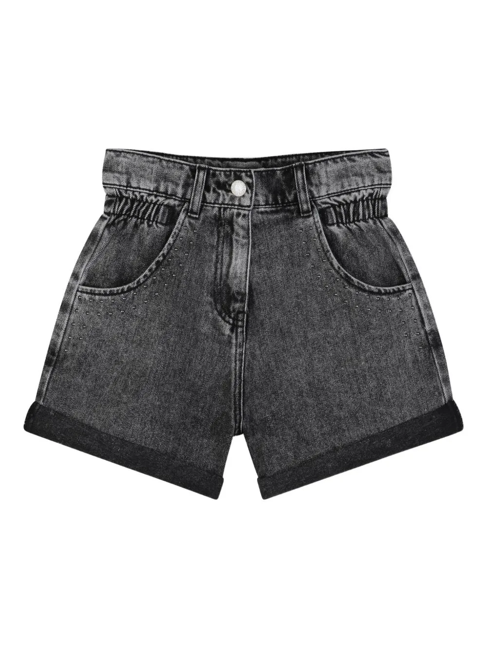 Elastic-Waistband Denim Shorts by Billieblush