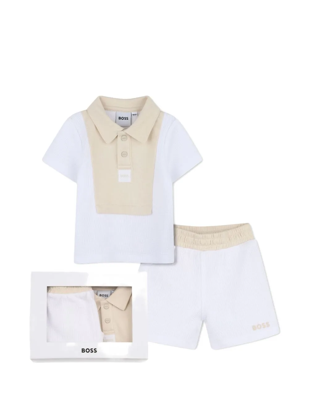 Logo-Lettering Shorts Set by BOSS Kidswear
