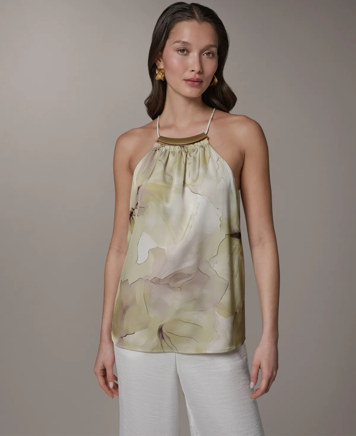 Sleeveless Halter Neck Top by Donna Karan New York