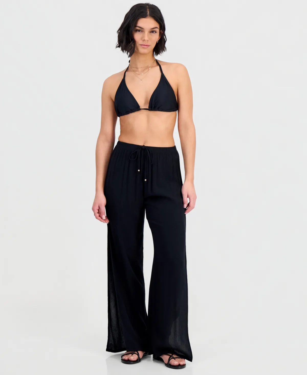Side-Slit Cover-Up Pants