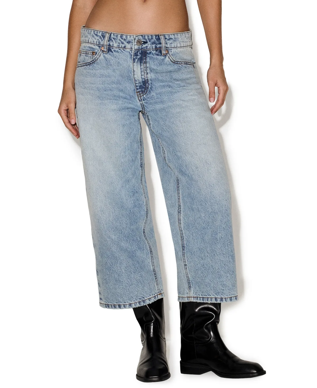 Ludlow Low-Rise Baggy Denim Shorts, 20" Inseam by Steve Madden
