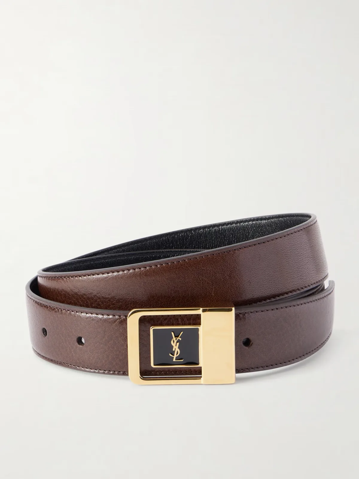 - La 66 Leather Belt - by SAINT LAURENT