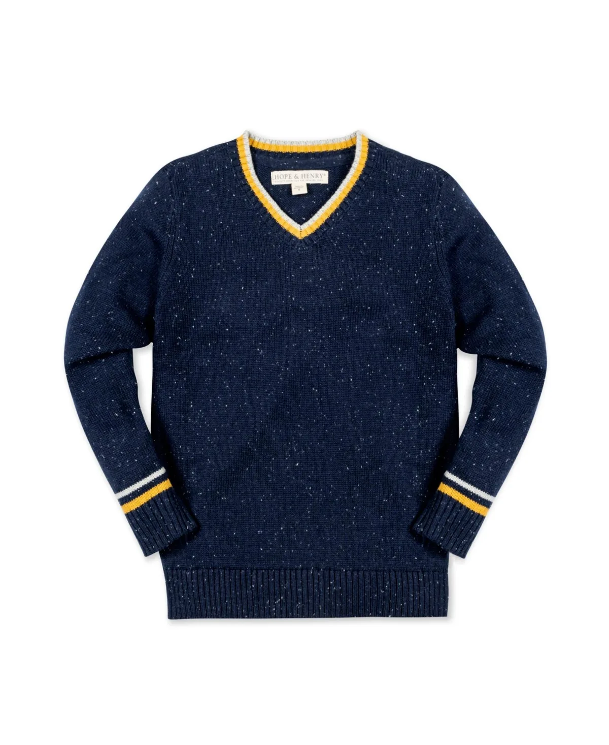 Organic Long Sleeve V-Neck Sweater by Hope & Henry