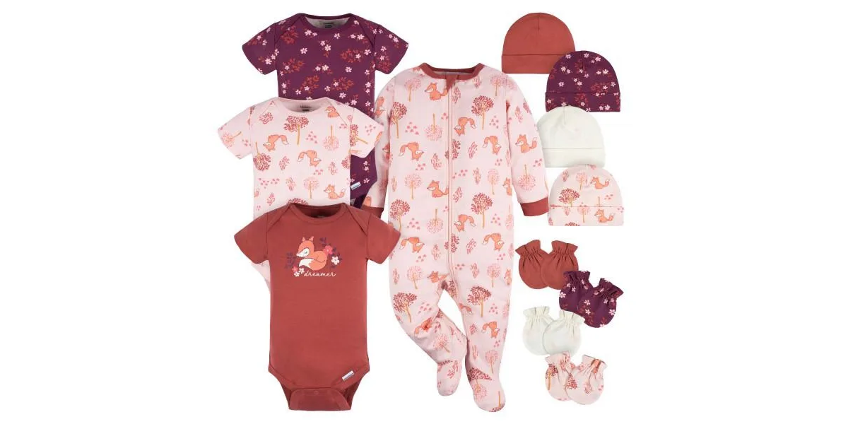 Baby Essentials 12-Piece Layette Bundle, Fox by Gerber