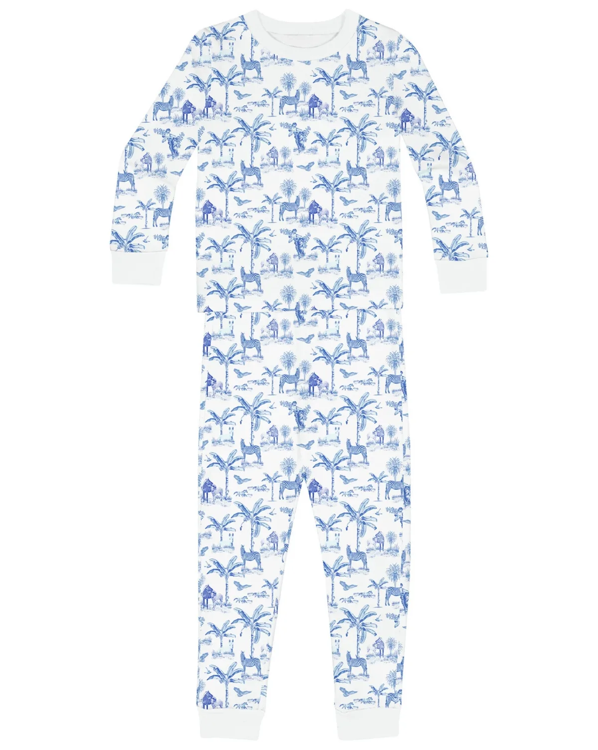 Cotton Jersey Two Piece Long Sleeve Pajama Set by Sant And Abel