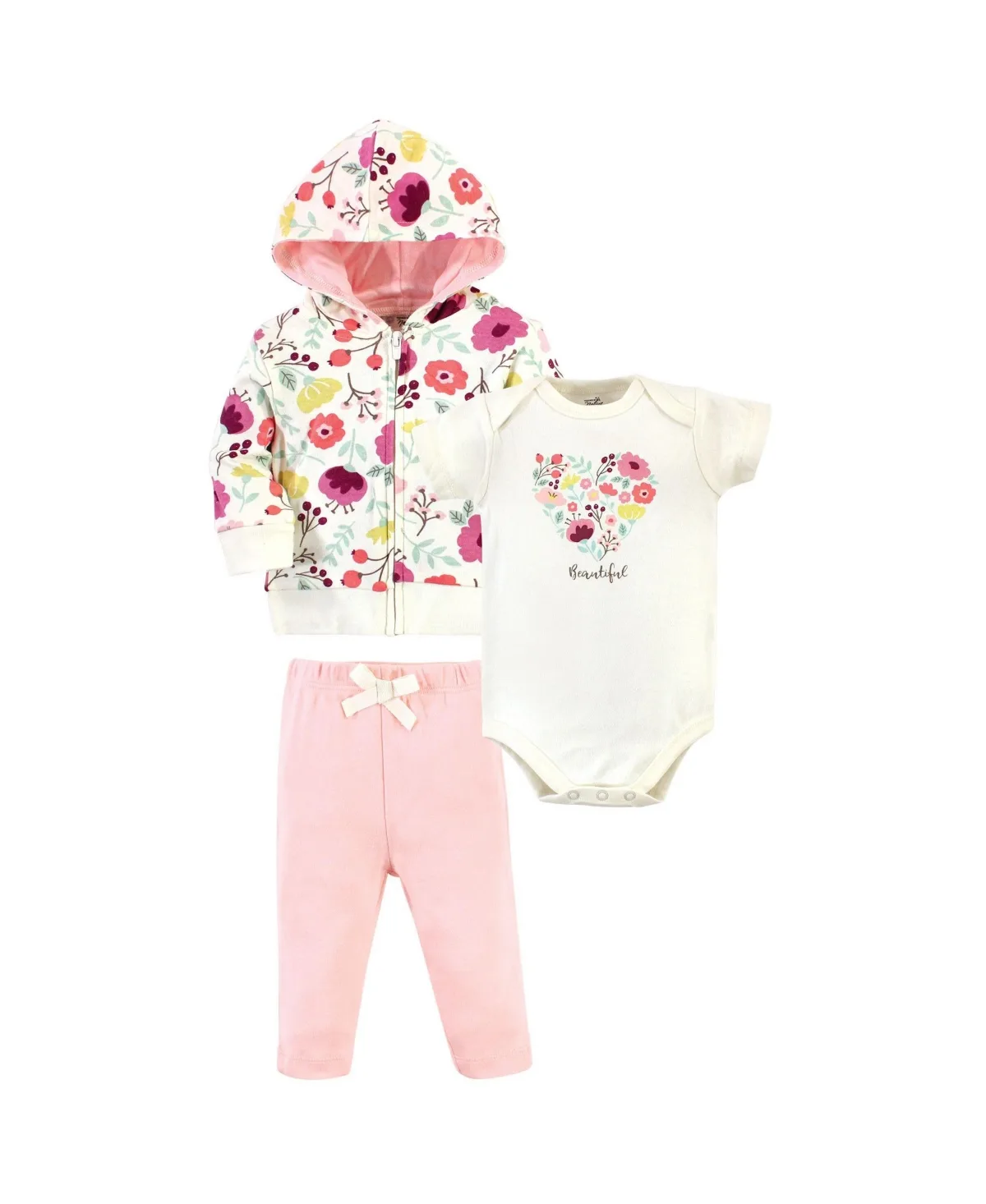 Natural Cotton Hoodie, Bodysuit or Tee Top, and Pant by Touched By Nature