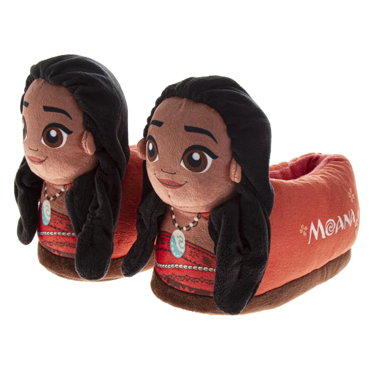 Moana Plush Slippers Soft Plush Cozy Warm Island Princess Comfort Fit NonSlip Sole by Disney