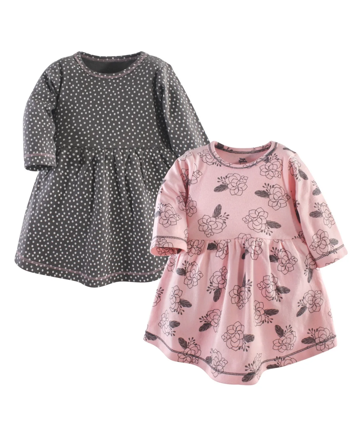 Comfy Warm All-Day Long Sleeve Dress 2Pk by Yoga Sprout