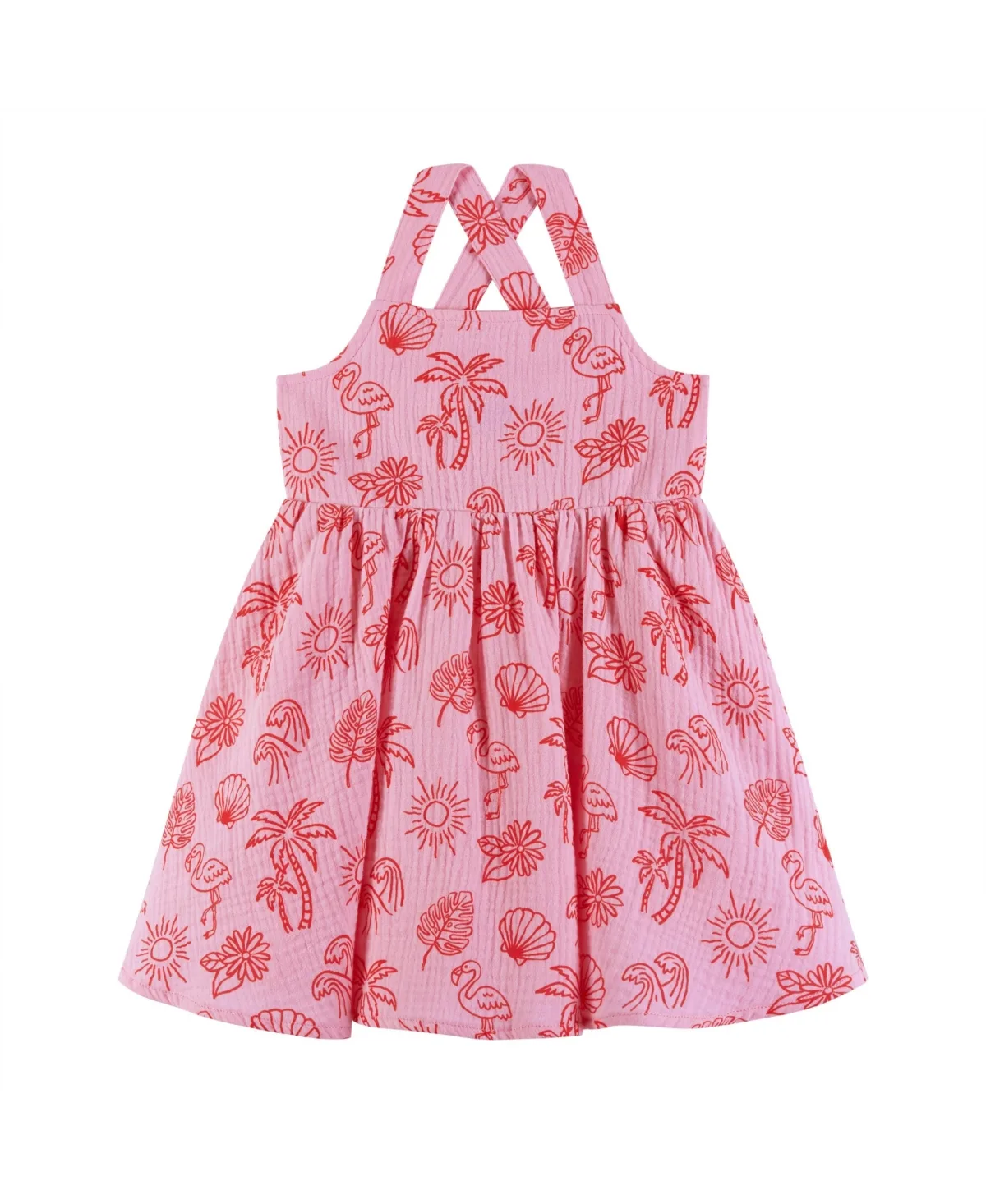 Tropical Icon Print Gauze Dress by Andy & Evan