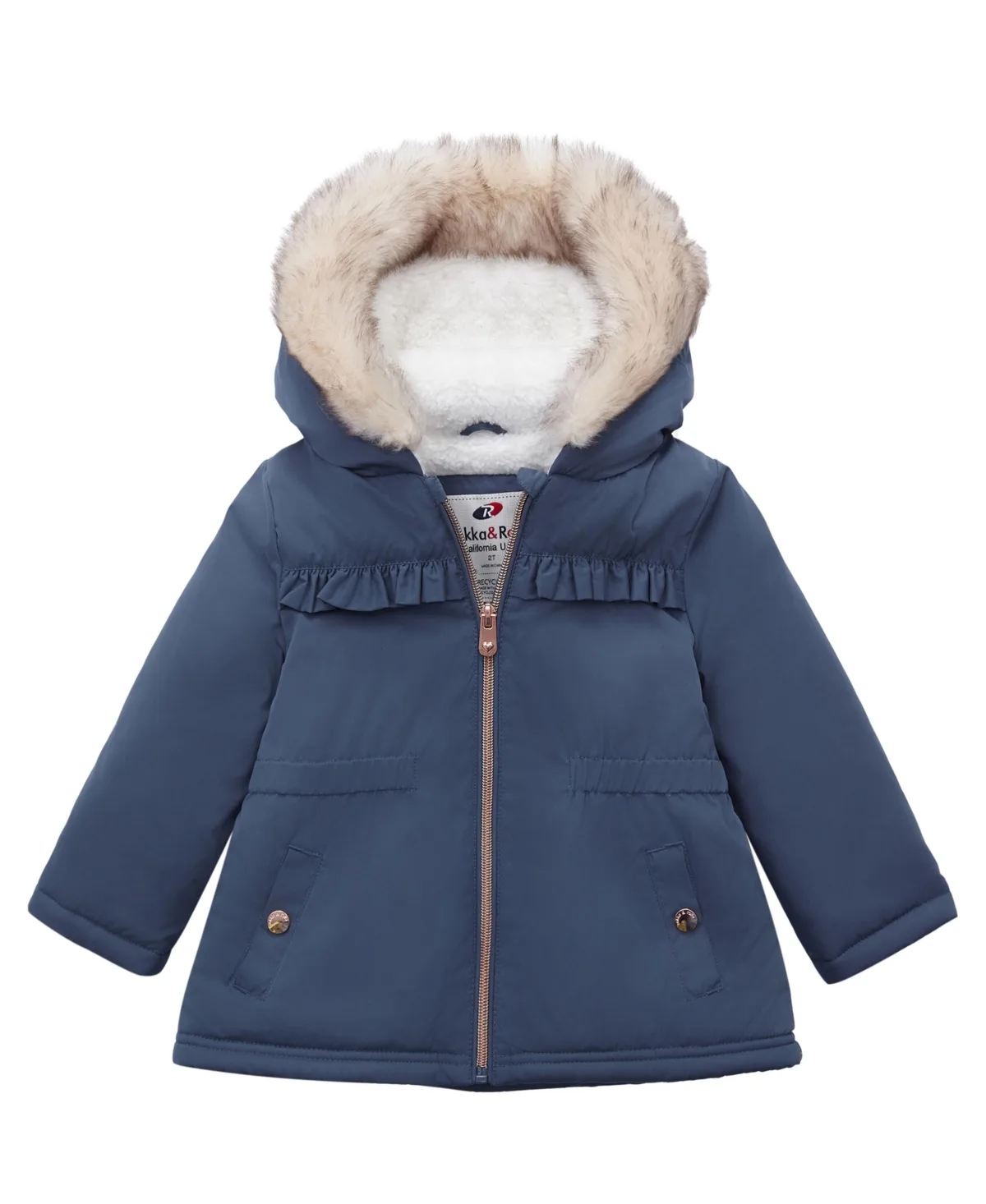 Puffer Jacket with Sherpa Fleece Lining by Rokka&rolla