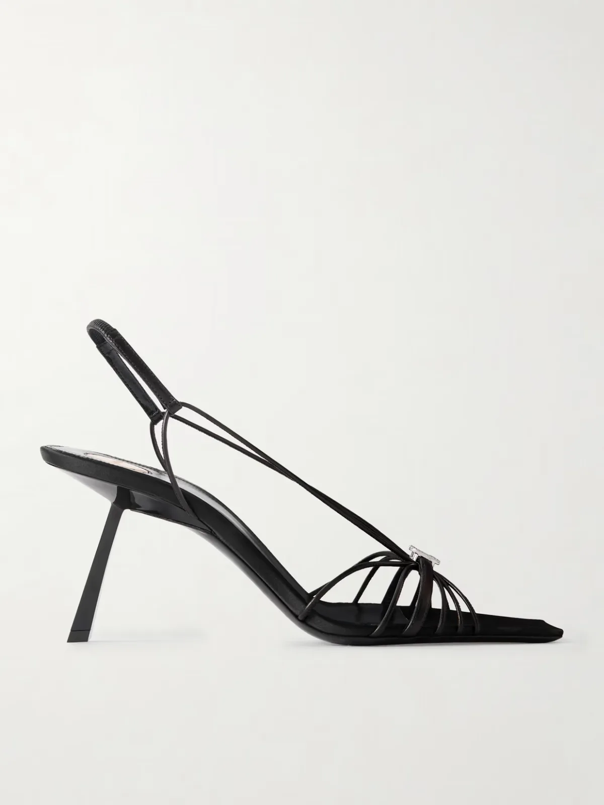 - Jerry Logo-embellished Leather Slingback Sandals -