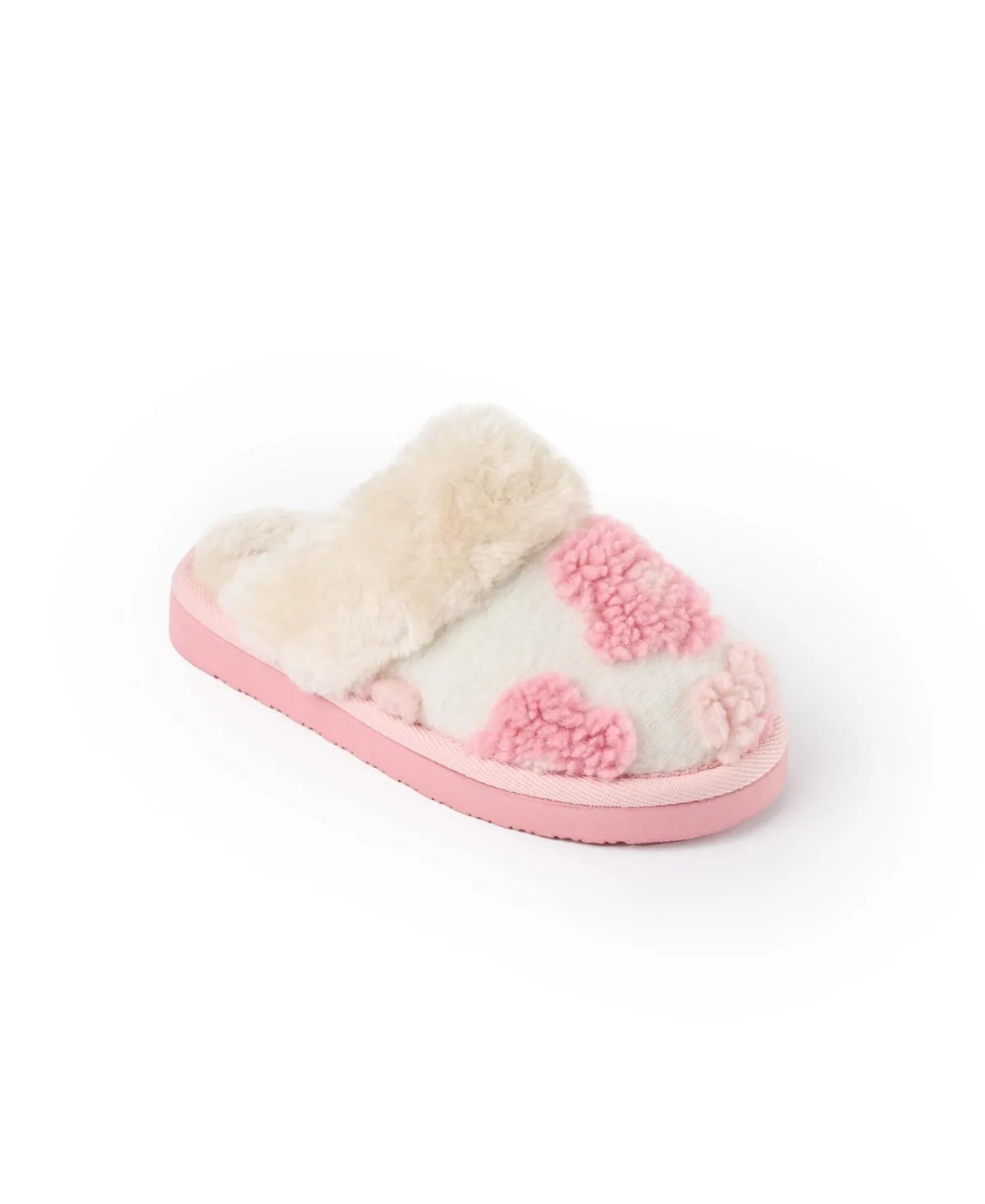 Faux Fur Flower Scuff Slippers by Minnetonka