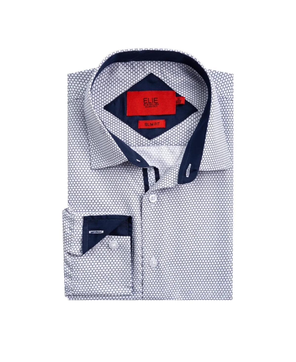 Slim Fit Honeycomb Button-Down Shirt by Elie Balleh