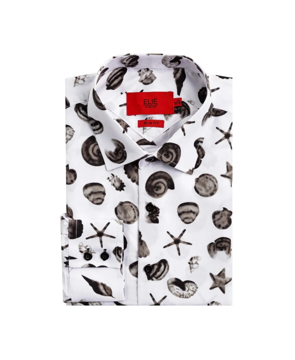 Slim Fit Sea Shell Print Shirt by Elie Balleh