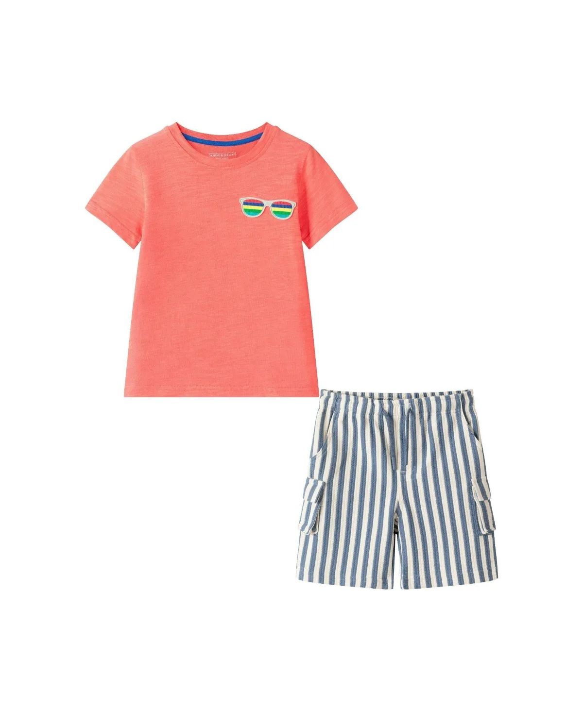 Short Sleeve Summer Shades Tee and Quilted Short Set by Andy & Evan