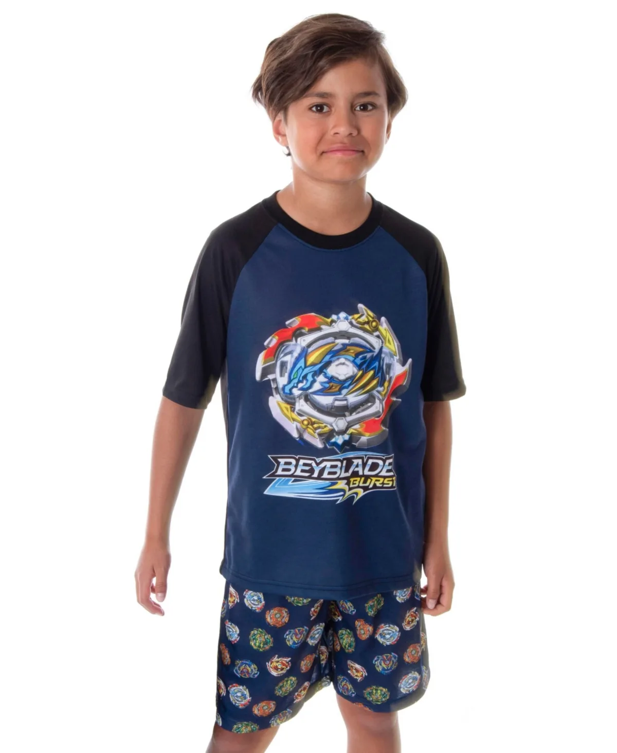 Burst Spinner Tops 2 Piece Shorts and T-Shirt Pajama Set by Beyblade