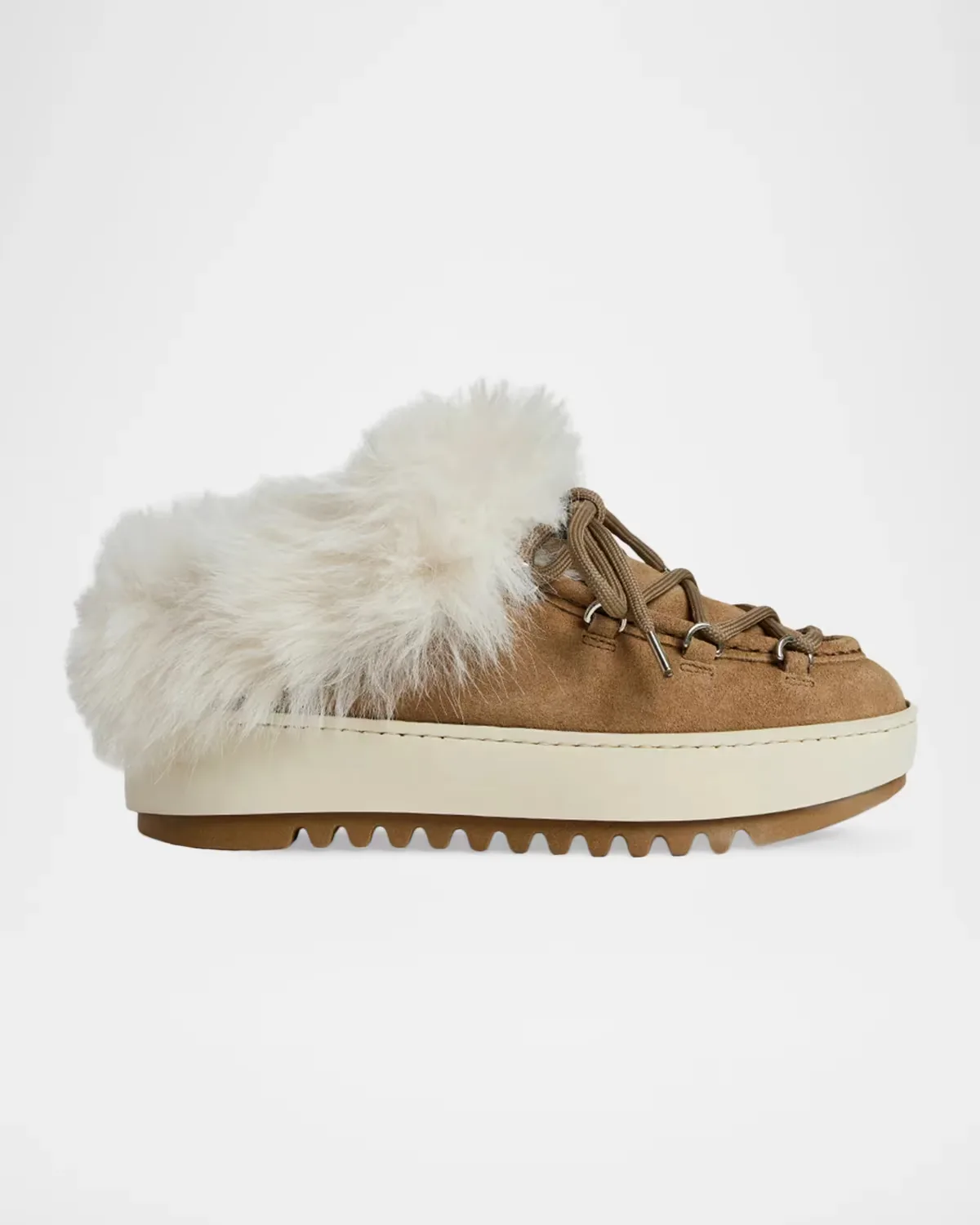 Anise Shearling-Lined Waterproof Suede Mules by Aquatalia