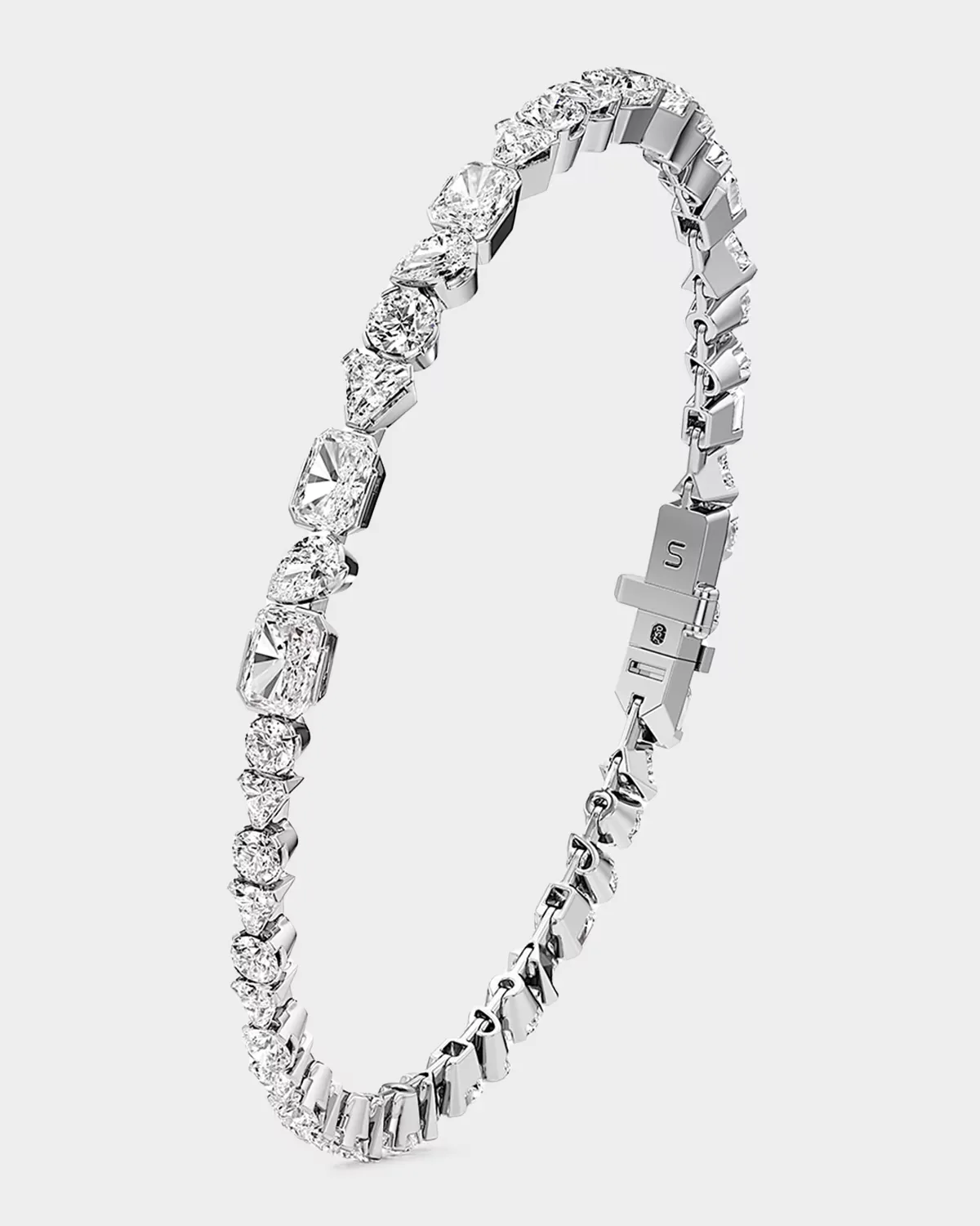 Meta Lab-Grown Diamond Eternity Bracelet in 18K White Gold by Unsaid
