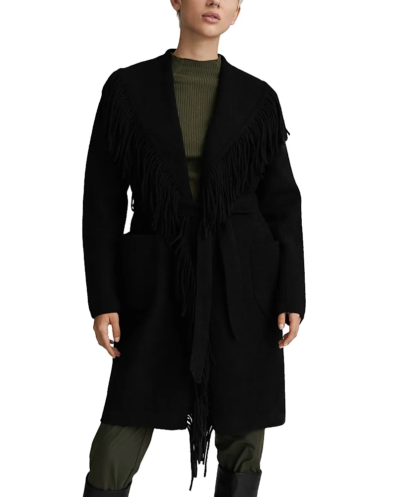 Eyelash Wrap Fringe Coatigan by Nvlt