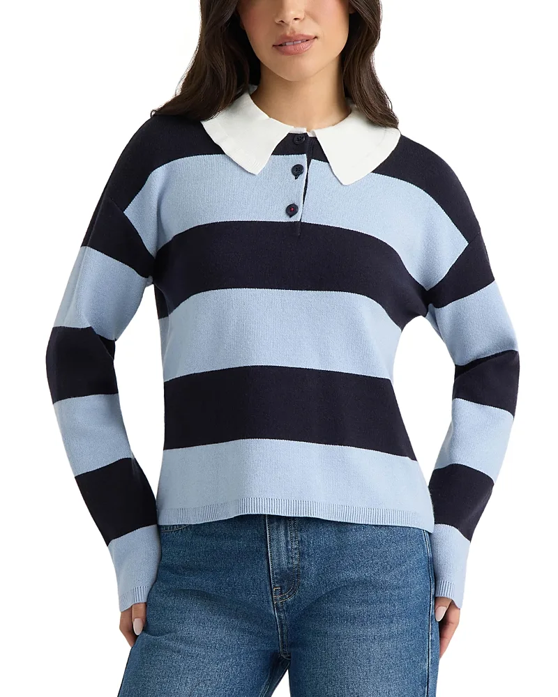 Rugby Stripe Polo Sweater by Hunter