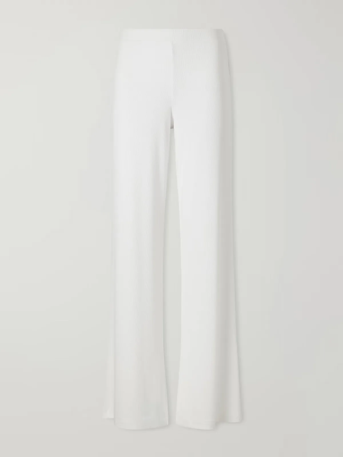 Easy Lounge Ribbed-Knit Jersey Wide-Leg Pants by ÉTERNE