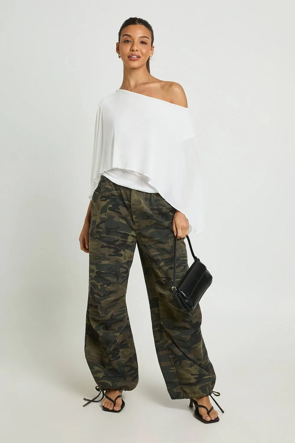Sheer Textured Cape Overlay Top by boohoo