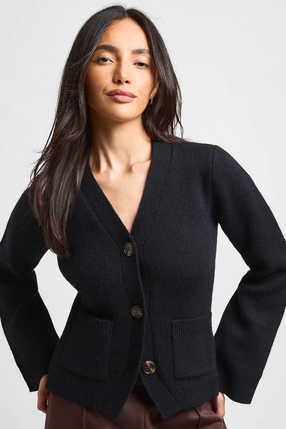 Cinched Waist Knitted Cardigan by boohoo