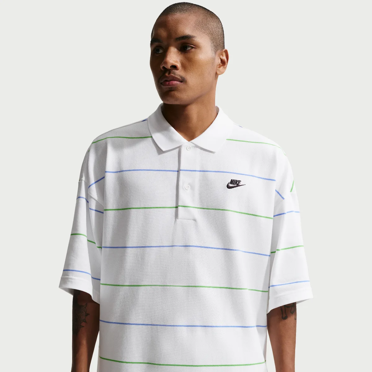 Nike Sportswear Club Oversized Striped Polo by Nike