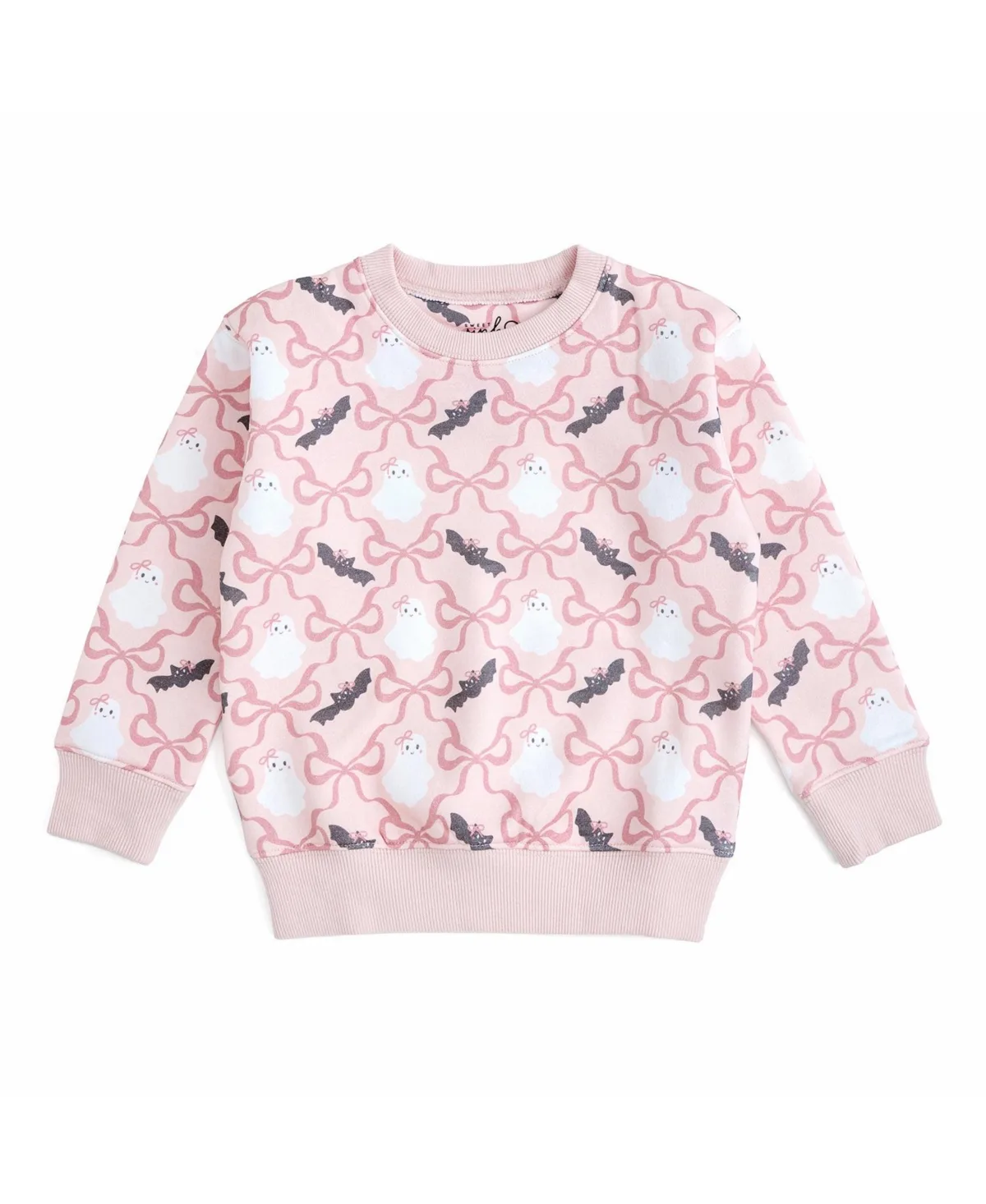 Bat and Ghost Trellis Halloween Sweatshirt by Sweet Wink
