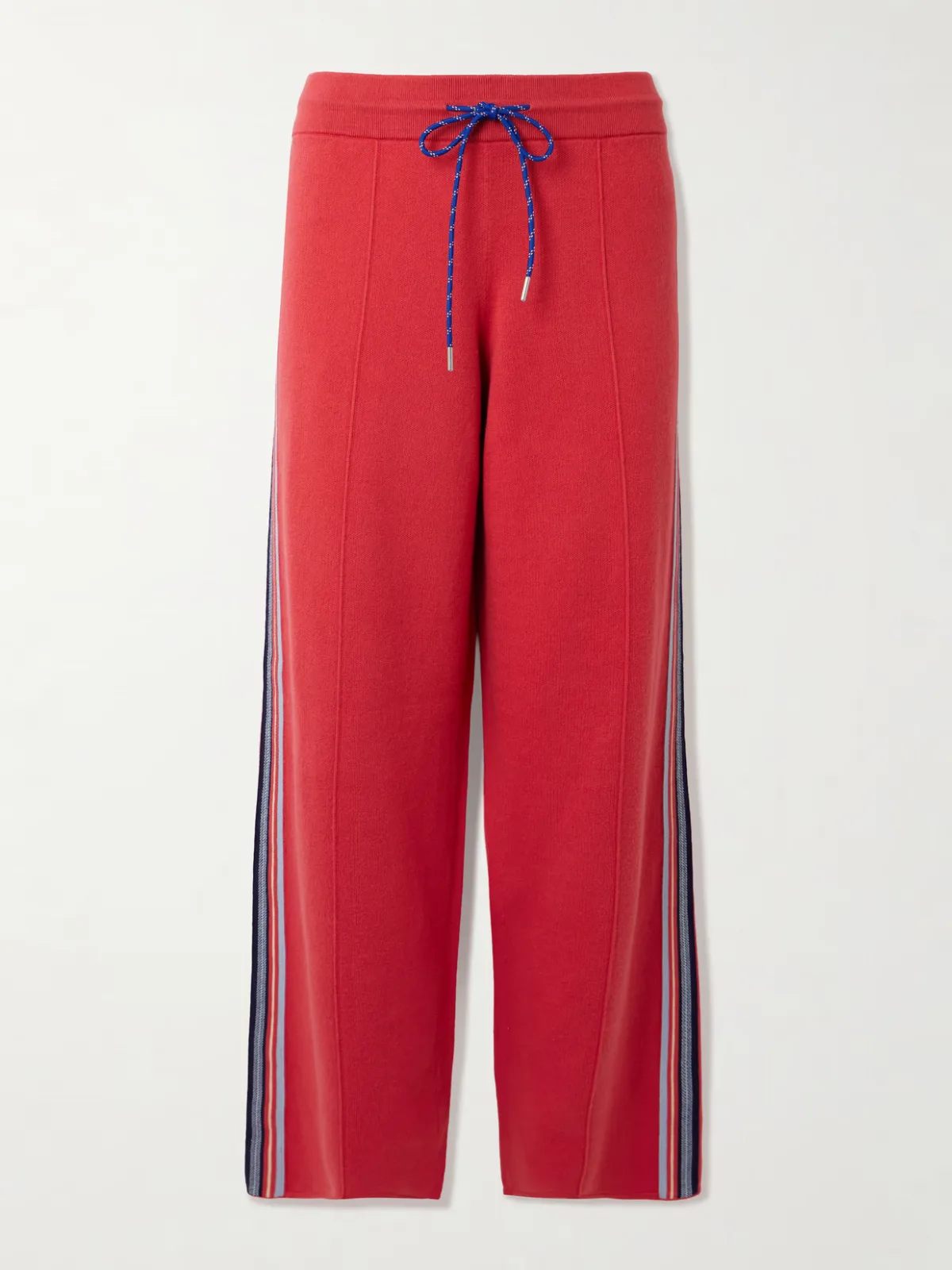 - Striped Cotton-blend Track Pants -