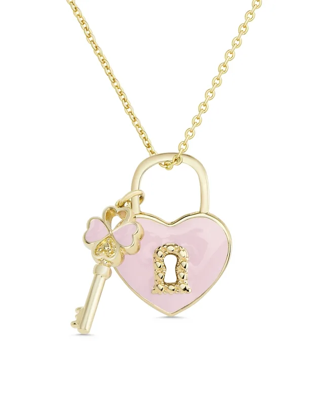 Reversible Heart Lock & Key Pendant by Lily Nily