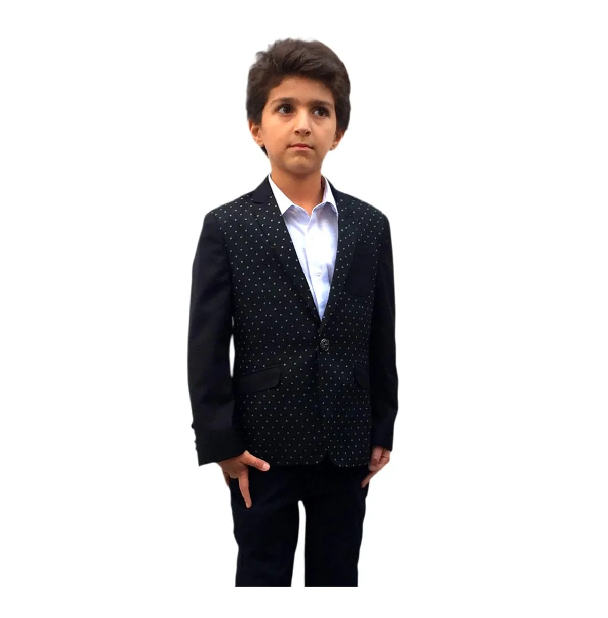 Slim Fit Diamond Dots Blazer by Elie Balleh