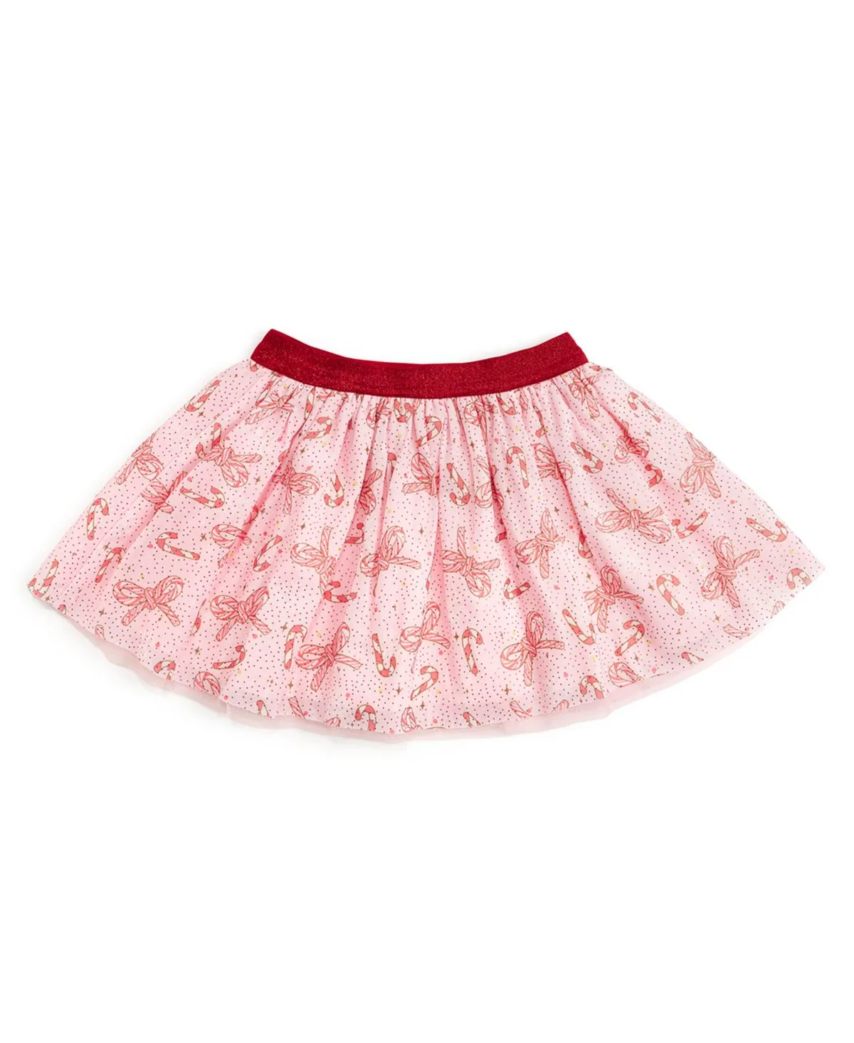 Candy Cane Bow Printed Christmas Tutu Skirt by Sweet Wink