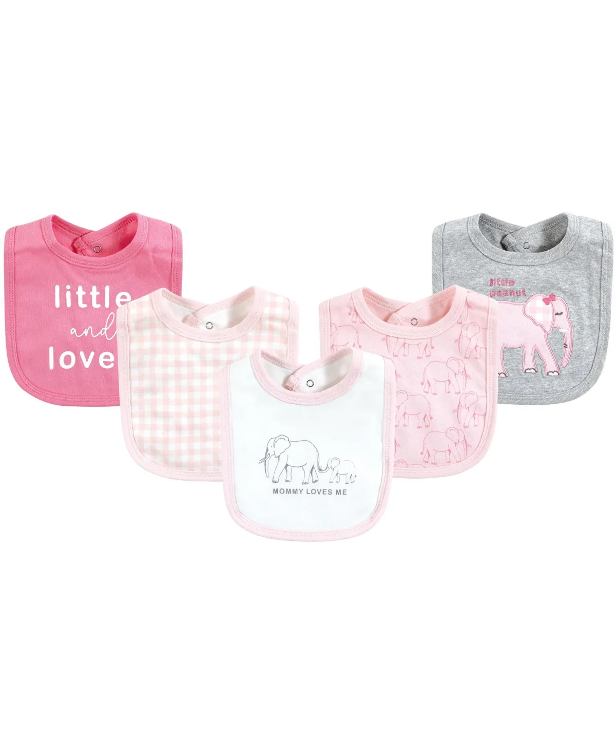 Elephant Bibs, Pack of 5 by Touched By Nature