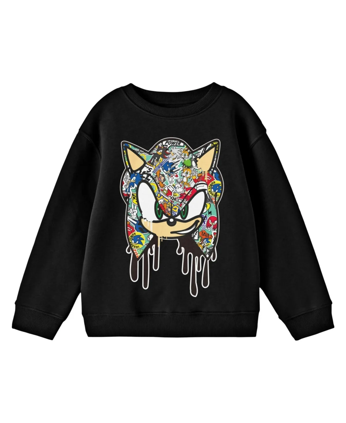 Bioworld Graffiti Portrait Crew Neck Sweatshirt by Sonic The Hedgehog
