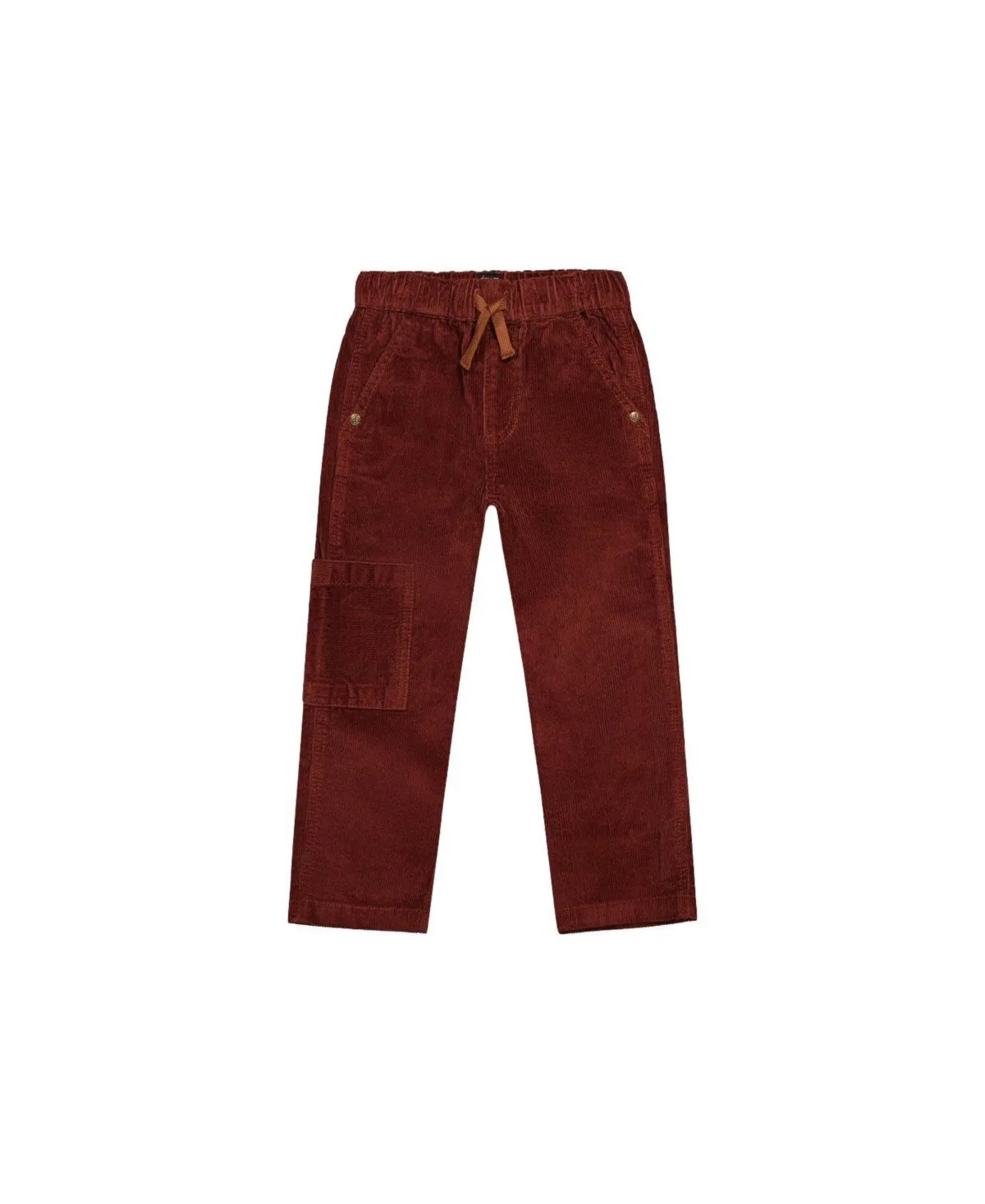 Stretch Corduroy Pants with Cargo Pocket by Deux Par Deux