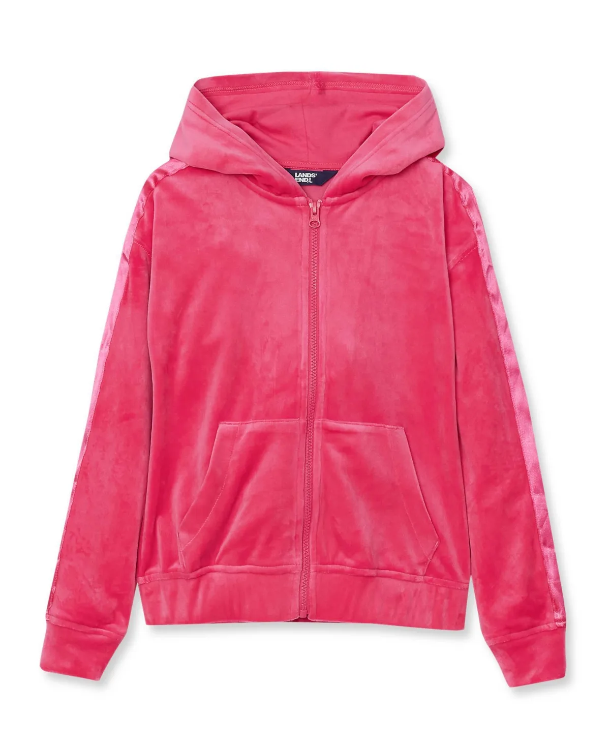 Velour Full-Zip Hoodie by Lands' End
