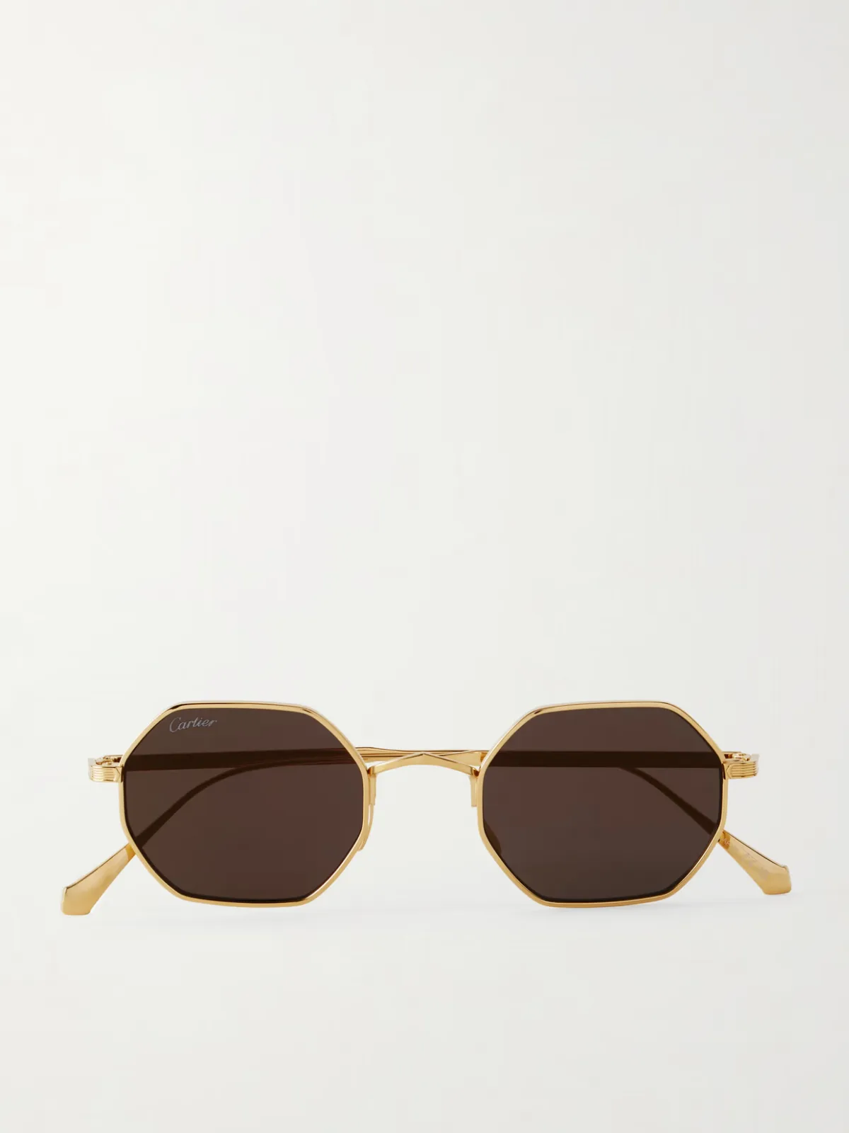 - Octagon-frame Gold-tone Sunglasses -