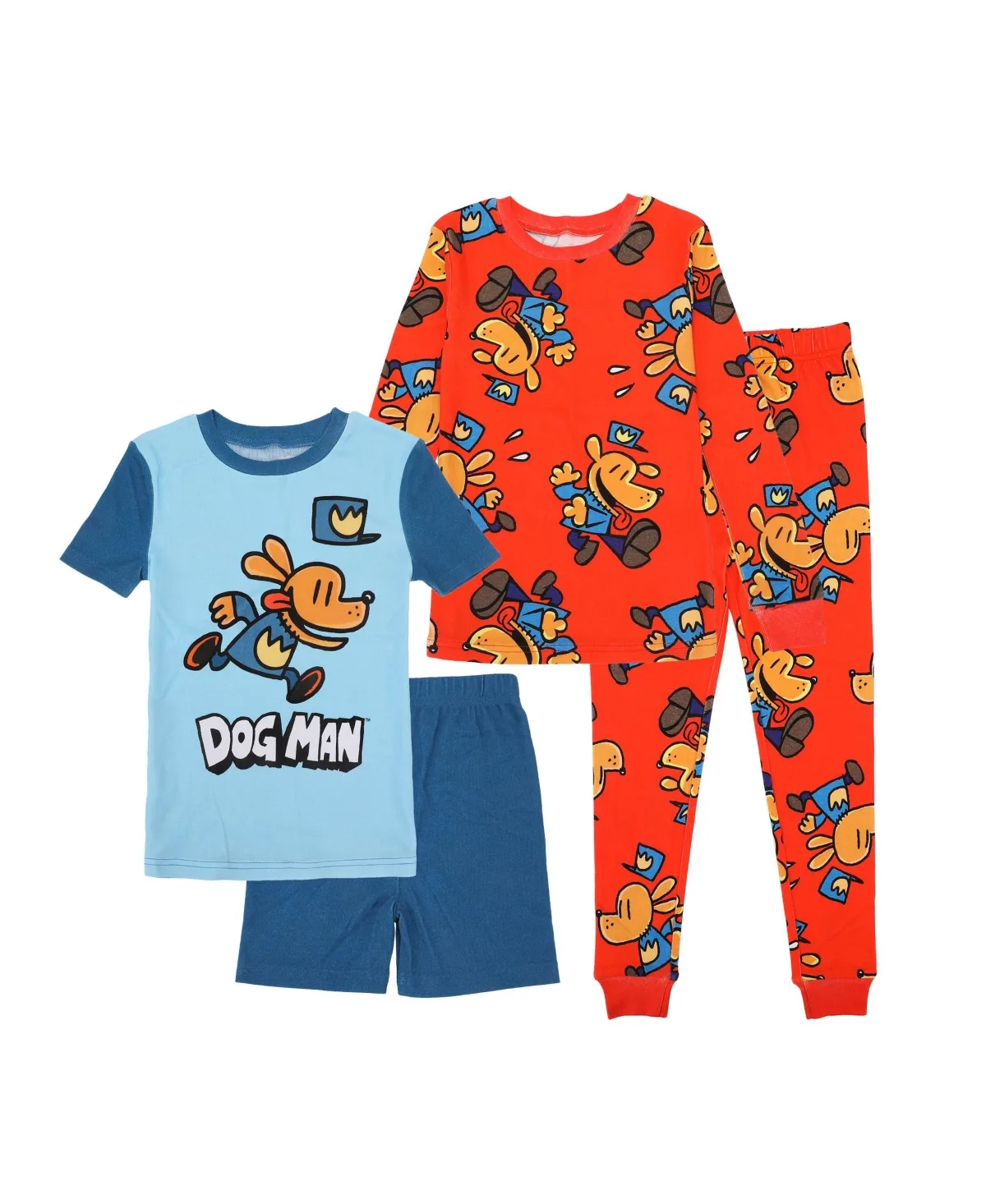 Character Art 4-Pack Pajama Set by Dog Man