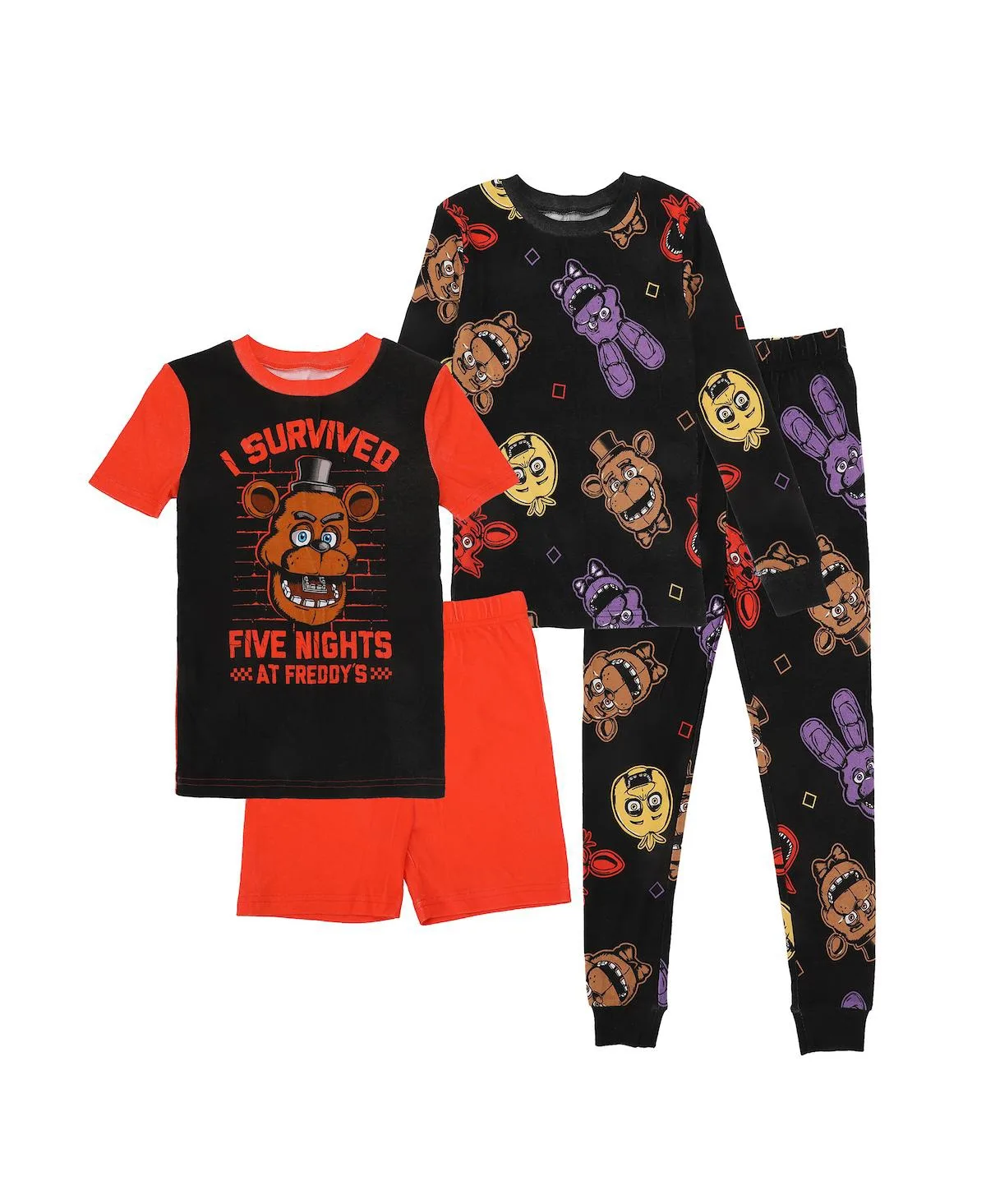 I Survived Freddy Face 4-Pack Pajama Set by Five Nights At Freddy's
