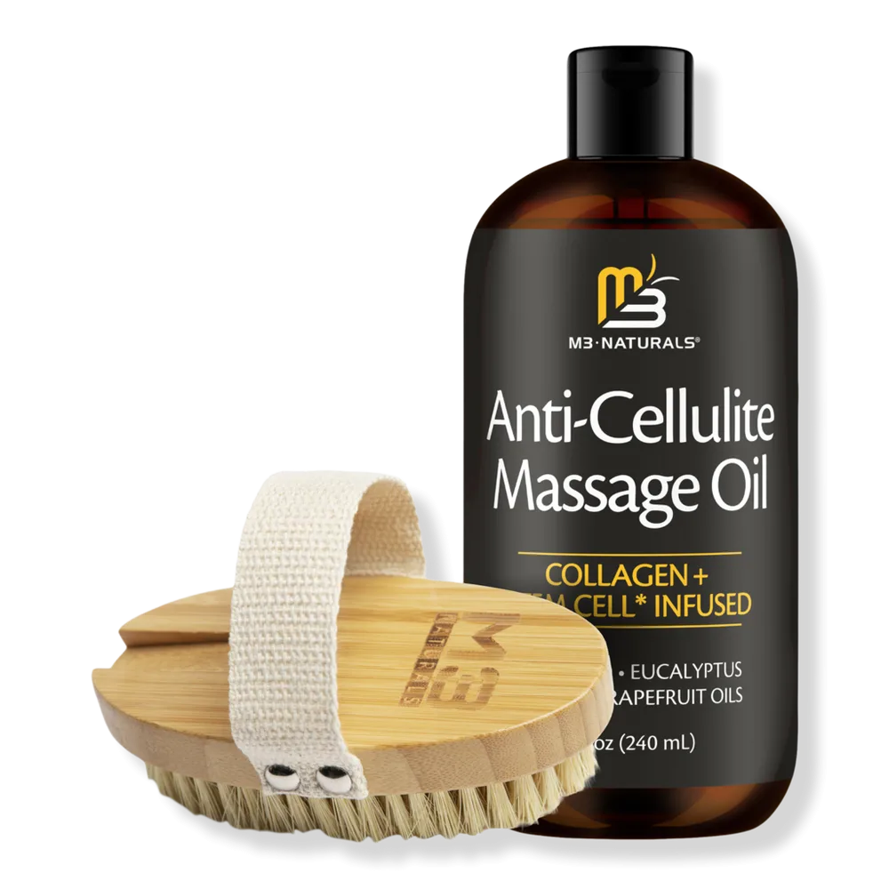 Anti-Cellulite Massage Oil & Brush Kit by M3