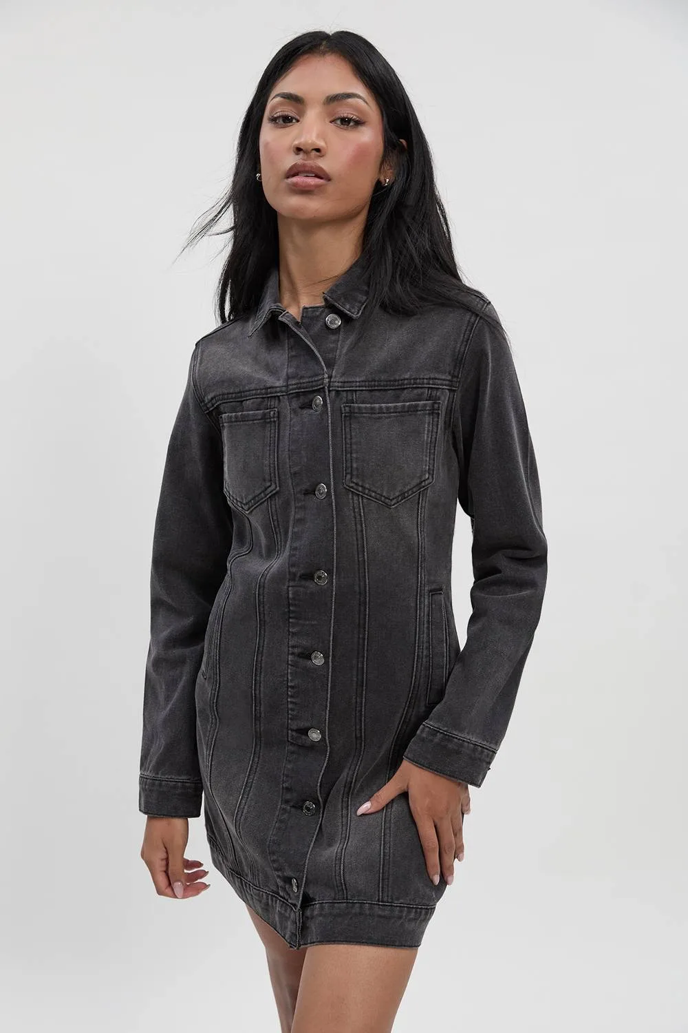 Western Denim Mini Dress